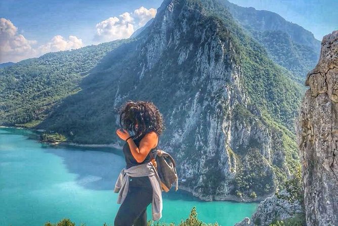 Hike Gamti Mountain with Bovilla lake view & canyon- From Tirana - First sight of the lake and dam