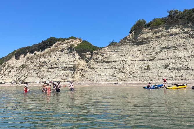 Kayak in Cape of Rodon,Tirana Albania Tour (ARG) - Getting fitted for the kayak