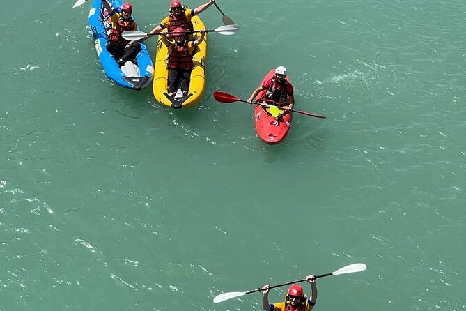 Kayaking in Vjosa River,Albania Kayak Permet,Gjirokaster (ARG) - Meeting the river near Tepelenë