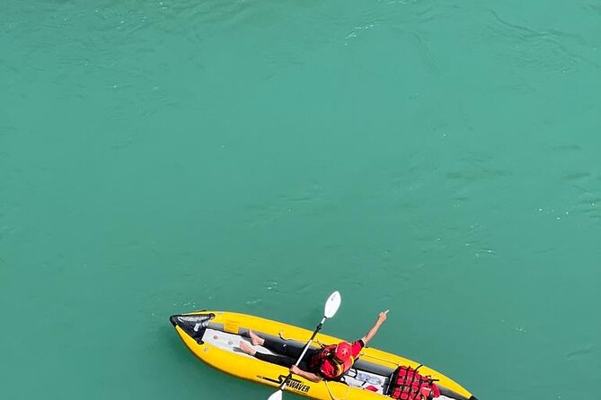 Kayaking in Vjosa River,Albania Kayak Permet,Gjirokaster (ARG) - The Blue Eye stop and Kelcrya canyon scenery