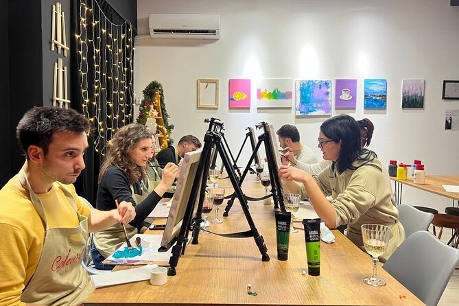 Paint and Wine - Authentic Art Workshop in Tirana - What the 2.5-hour session feels like