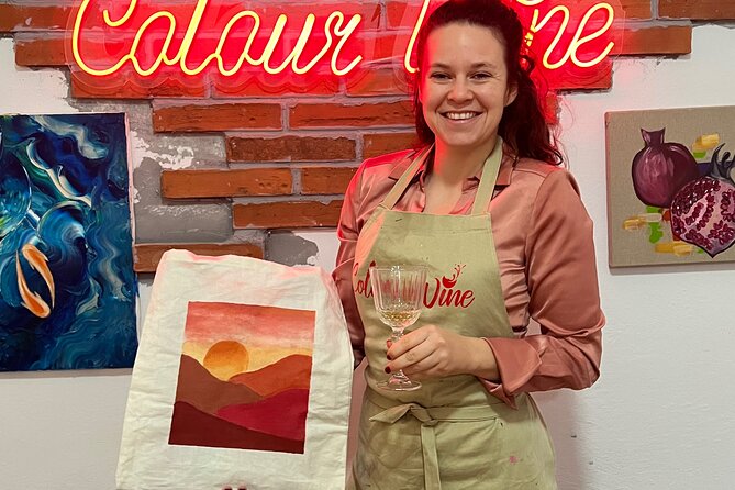 Painting on Tote Bags Workshop with Welcome Drink - Gentle Help for Less Artistic Participants