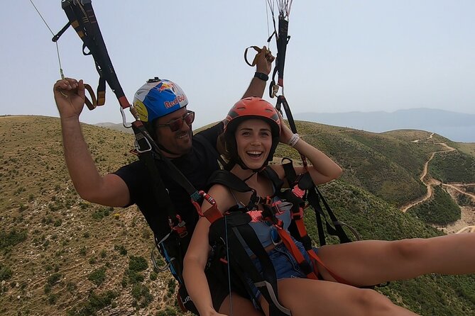 Paragliding Fly Tandem Vlora - Taking off above Vlora from Shashic Mountain