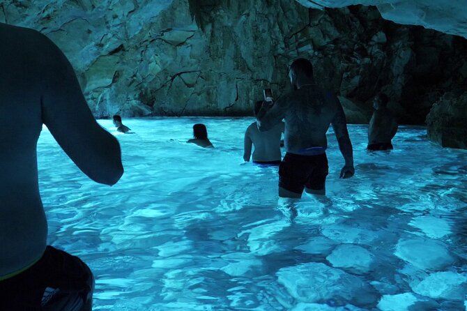 Speed Boat Tour to Vlore's Secret Blue Cave at Grama Bay - Dafina Cave gives you the first proper swim