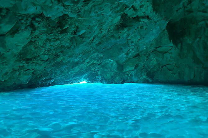 Speed Boat Tour to Vlore's Secret Blue Cave at Grama Bay - Englishman Bay is made for swimming