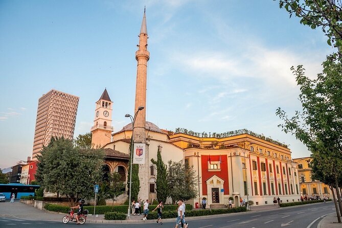 Walking tour of Tirana; History & Culture - The Clock Tower and Ethem Beu Mosque